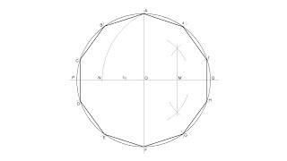 Decágono regular inscrito en una circunferencia [upl. by Vaughan]