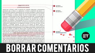 Cómo BORRAR los COMENTARIOS o revisiones en Word EducaTutos [upl. by Glori637]