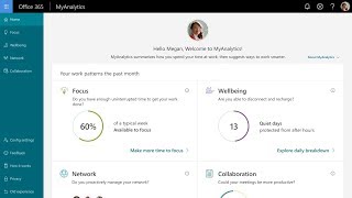 MyAnalytics  Personal productivity insights with Microsoft 365 [upl. by Bolitho751]