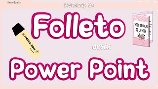 COMO HACER UN FOLLETO CREATIVO EN POWER POINT DIPTICO [upl. by Gnes]