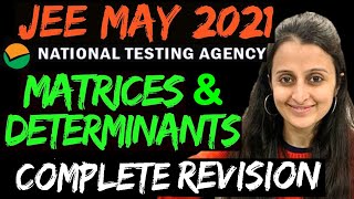 JEE MAINS 20222023  MATRICES AND DETERMINANTS  COMPLETE REVISION  NTA  PYQs  Most Expec Ques [upl. by Osner]