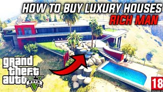 How To Buy Luxurious Houses And Apartments In GTA5 Story Mode🔥Bought Property in GTAV Offline MOD💦 [upl. by Assennev]