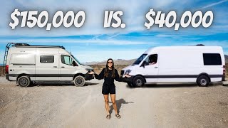 150k vs 40k SPRINTER VAN full tour [upl. by Mcclenaghan]