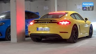 Porsche 718 Cayman S 350hp  pure SOUND 60FPS [upl. by Vergos]