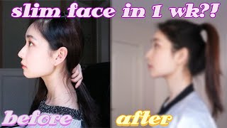 I tried a V shape slim face workout 1 week smaller face exercise [upl. by Dublin]