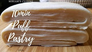 EASY Homemade Puff Pastry READY IN 10min [upl. by Ahsienek]