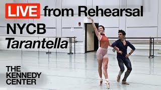 New York City Ballet  LIVE Rehearsal at The Kennedy Center quotTarantellaquot [upl. by Valley]