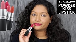 MAC Powder Kiss Lipstick Review [upl. by Senoj]