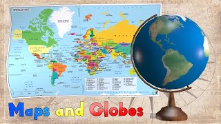 Maps and Globes for Kids  Noodle Kidz Educational Video [upl. by Eiddam564]