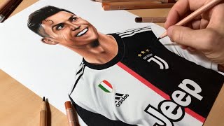 Drawing Cristiano Ronaldo 2020 • Time Lapse [upl. by Akinot]