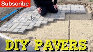 How To Do A Paver Pad For Beginners DIY  Landscape Ideas [upl. by Niro]