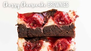 Cherry Cheesecake Brownies  the BEST Brownies  The Recipe Rebel [upl. by Dorr792]