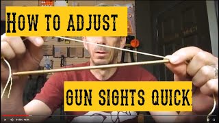 Adjusting iron sights and zeroing a rifle [upl. by Kung34]