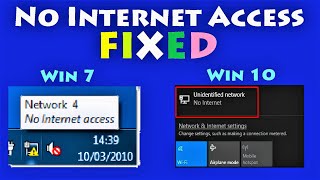 Unidentified Network No Internet Access Windows 10 \ 8 \ 7 Fixed  How to Fix Network Issues Windows [upl. by Ahsiryt]