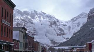 Avalanche Triggered from Colorados Ajax Peak [upl. by Ena]