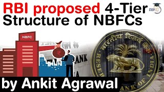 RBIs Revised Regulatory Framework for NBFC  RBI proposed 4 Tier Structure of NBFCs UPSC IAS [upl. by Corabella]