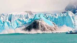 5 MOST Incredible Glacier Calving Videos [upl. by Waterman]