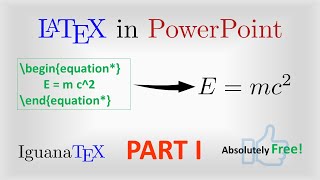 Insert Native Latex Equations into PowerPoint IguanaTEX  Part 1 [upl. by Manda]