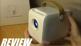 REVIEW CRE C1 Budget Mini LED Portable Projector Stereo Speakers [upl. by Ahsha46]