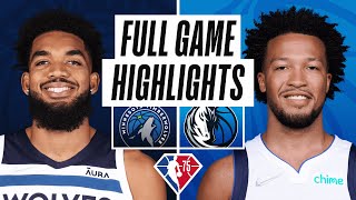 TIMBERWOLVES at MAVERICKS  FULL GAME HIGHLIGHTS  December 21 2021 [upl. by Lahsiv]