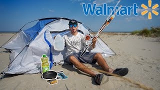 100 Walmart Survival Fishing Challenge 24 Hours [upl. by Goodrow970]