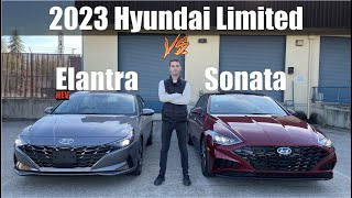 2023 Hyundai Sonata LIMITED vs Elantra LIMITED HEV [upl. by Zailer]