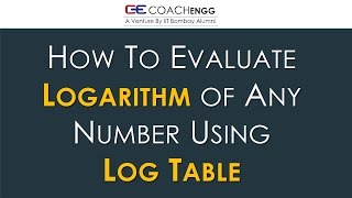 How to use log table Part 1  Find Logarithm of Any Number Using Log Table  By Nitesh Choudhary [upl. by Enasus]