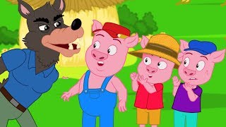 Les Trois Petits Cochons  dessin animé en français  Conte pour enfants avec les Ptits zAmis [upl. by Eiggam]