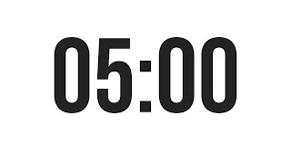 5 MINUTE TIMER  COUNTDOWN TIMER MINIMAL [upl. by Nimajaneb]