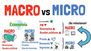 Diferencia entre MACROECONOMÍA y MICROECONOMÍA  Explicada para principiantes [upl. by Oderfliw]