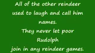 Rudolph The Red Nosed Reindeer Lyrics YouTube [upl. by Atirehs]