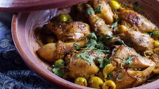 Moroccan Chicken Tagine  Dinas Oriental Kitchen [upl. by Ronna]