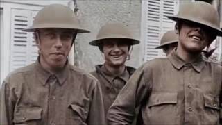 Over There  US army WW1 footage in Color [upl. by Filberte694]