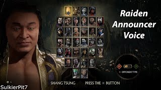 Raiden Announcer Voice  Mortal Kombat 11 Updated for Aftermath [upl. by Jaine]