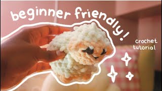 Full Tutorial Crochet Sheep Plushie Pattern beginner friendly from start to finish REUPLOAD [upl. by Ettenad]