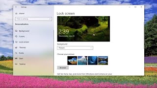 How to ChangePersonalize Lock Screen Wallpaper in Windows 10 [upl. by Rodoeht]