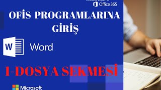 1DERS  SIFIRDAN OFİS PROGRAMLARI DERSİ  MS WORDOffice programlarına giriş [upl. by Anirual797]