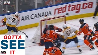 GOTTA SEE IT Filip Forsberg Beats Mike Smith At Full Speed With LacrosseStyle Goal [upl. by Ternan]