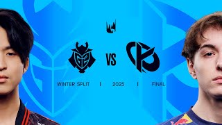 G2 vs KC  2025 LEC Winter Split Playoffs  Split Final [upl. by Aihcsrop]