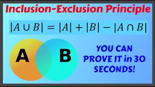 Proof of Inclusionexclusion Principle Part 1 [upl. by Zurn]