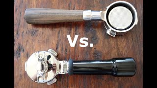 54mm Bottomless vs Regular Portafilter  Breville Barista Express [upl. by Eilrak]