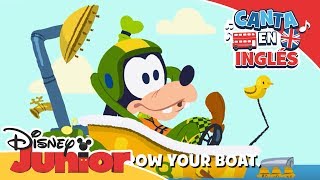 Canta en Inglés – Mickey y los Superpilotos Row row your boat  Disney Junior Oficial [upl. by Zippora]