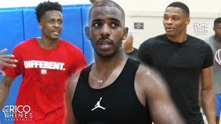 Chris Paul Russell Westbrook Antonio Blakeney at Rico Hines UCLA Run Pascal Siakam [upl. by Ajed]