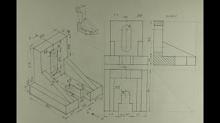 Sectional orthographic  Engineering drawing  Technical drawing [upl. by Oren]