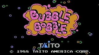 Bubble Bobble Taito 1988  NES Gameplay [upl. by Willabella]