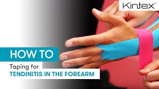 HOW TO  Kinesiology taping for tendinitis in the forearm [upl. by Adnac]