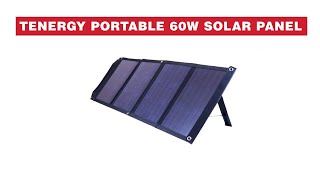 Tenergy Portable 60W Solar Panel [upl. by Ahsuatal]