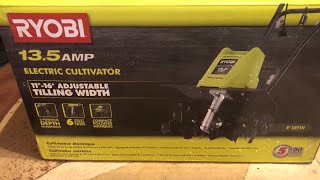 Ryobi Cultivator unboxing and assembly [upl. by Acihsay858]