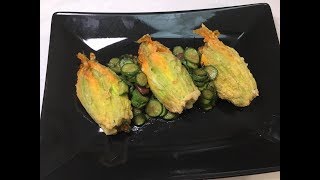 Fiori di Zucca Ripieni con Ricotta [upl. by Oivatco10]