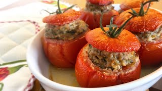 Recette  Tomates farcies au four [upl. by Eicarg487]